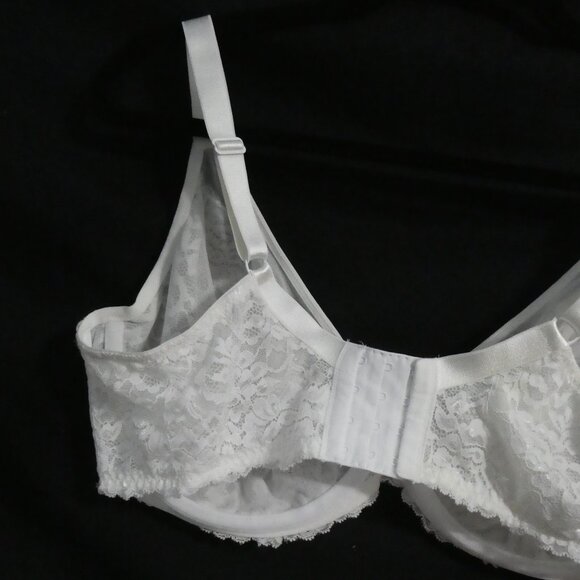 DEESSE LINGERIE | 40 DDD / E | Elegant White Lace Bra | *Padding Not Included - Picture 8 of 16